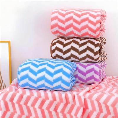 Coral fleece - Wheat ear pattern