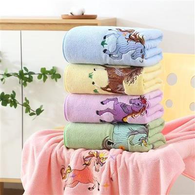 Coral fleece - Embroidery - Thousand-mile horse